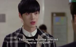 blood 13 recap kdrama Dr Park tells the director he wants to live as a human, Ji Jin Hee, Ahn Jae Hyun